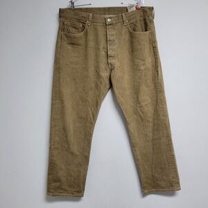 Vintage Levis 501 Jeans Mexico Brown Straight Button Fly 90s Denim 40x32 Mens